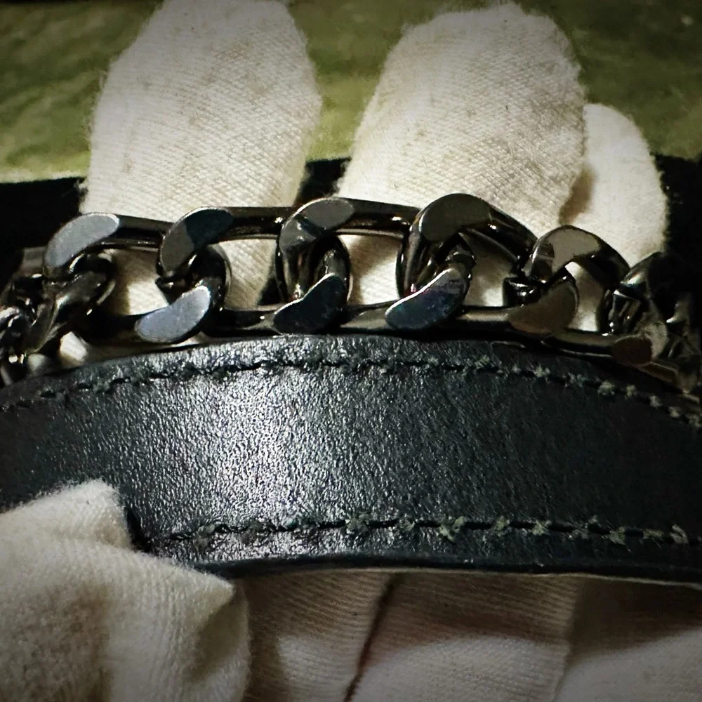 Vintage style Y2K Zara Black Crossbody Bag with Silver Chain - Picture 15 of 16